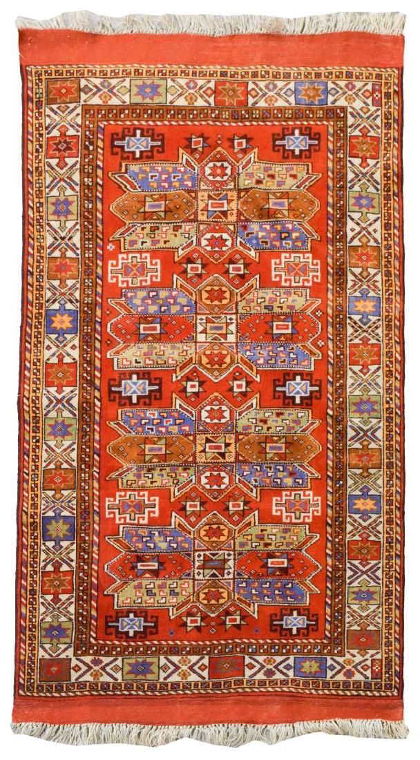 HAND-WOVEN AZERBAIJANI WOOL RUG, 3'3" x 5'5" (1 of 2)