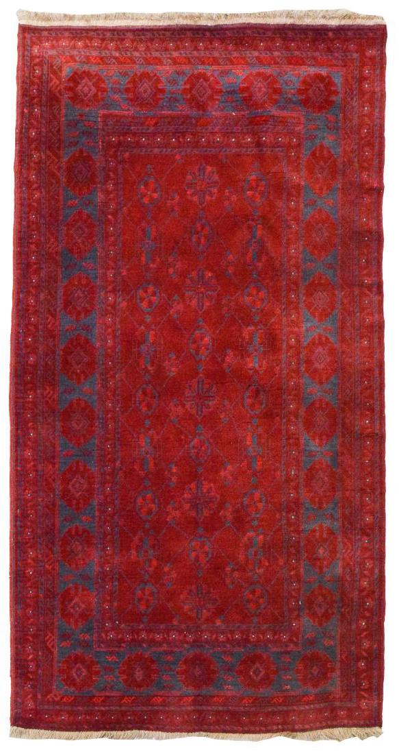 HAND-WOVEN AFGHAN WOOL RUG, 3'5" x 6'4" (1 of 2)