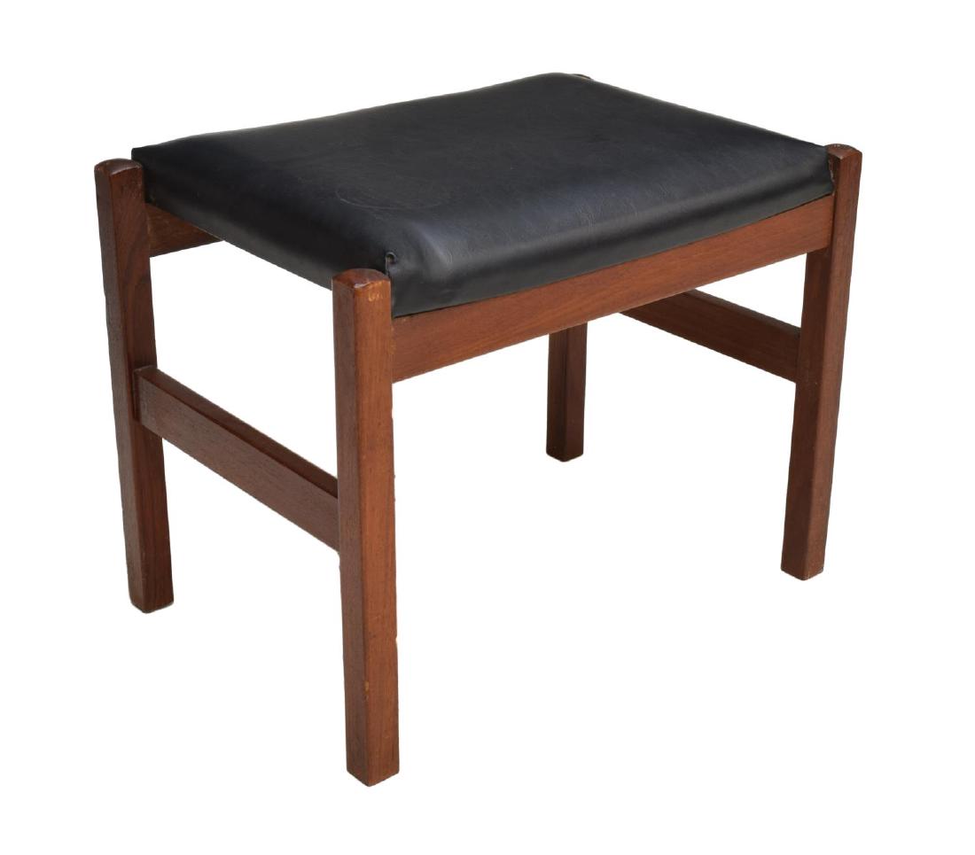 DANISH MID-CENTURY MODERN TEAKWOOD FOOT STOOL (1 of 2)