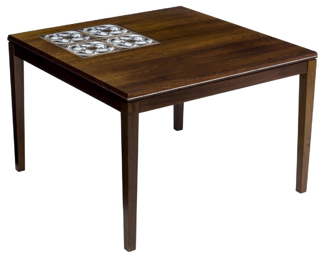DANISH MID-CENTURY ROSEWOOD TILE TOP CENTER TABLE (1 of 2)