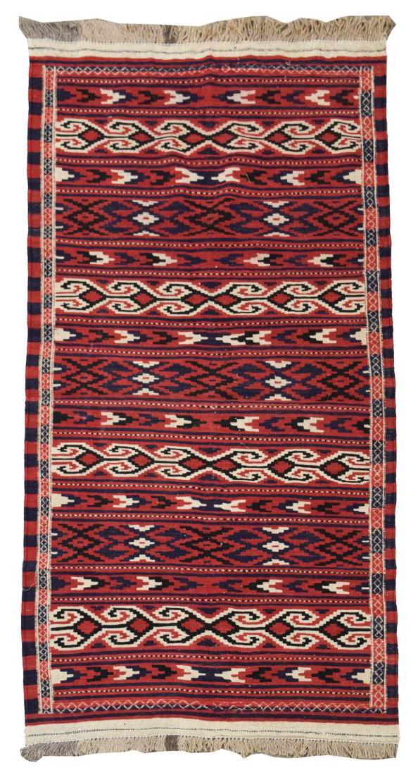 HAND-WOVEN KILIM FLAT WEAVE RUG, 3'4" x 6'4" (1 of 2)