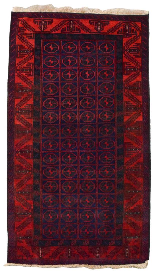 HAND-WOVEN AFGHAN WOOL RUG, 3'5" x 6'3" (1 of 2)