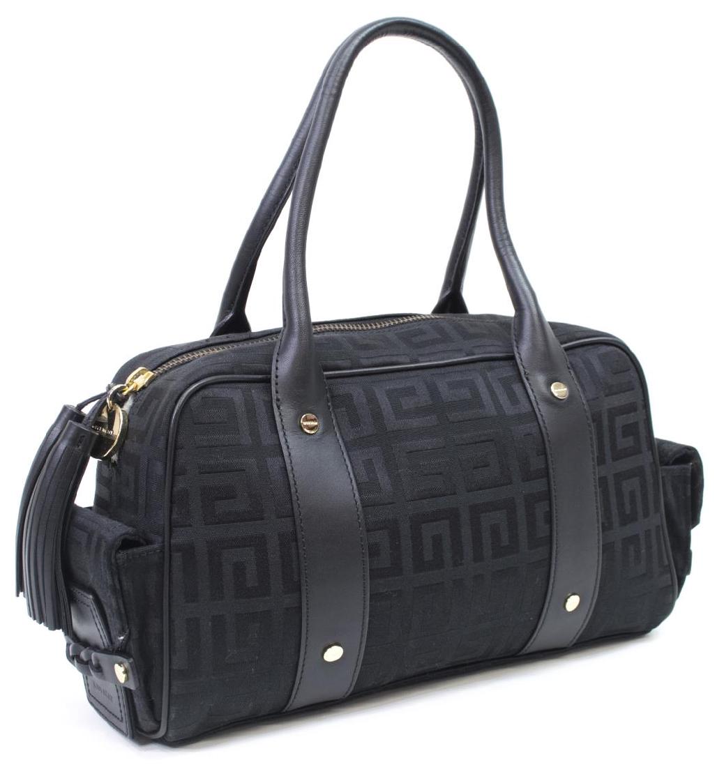 GIVENCHY BLACK MONOGRAM CANVAS & LEATHER HAND BAG (1 of 7)