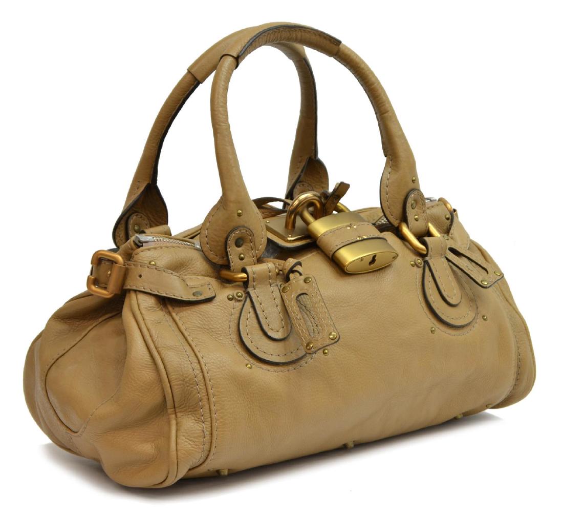 CHLOE 'PADDINGTON MM' GRAINED LEATHER HANDBAG (1 of 5)