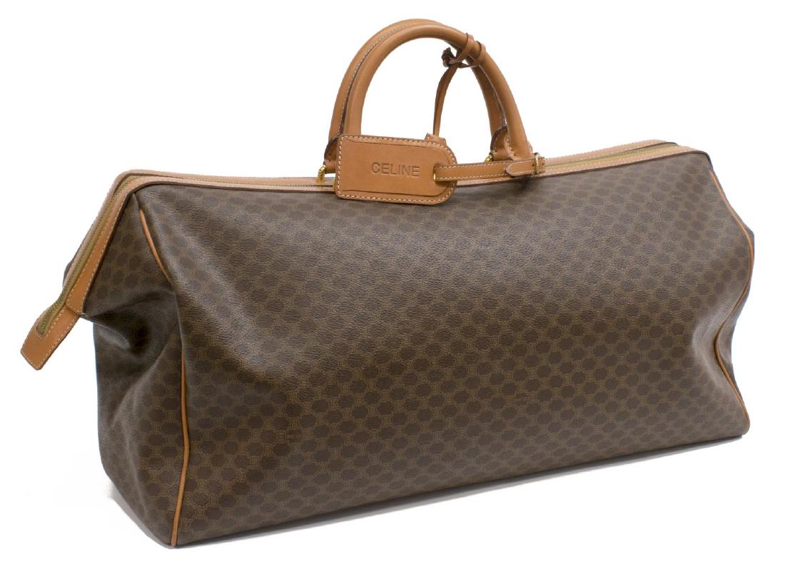 LARGE VINTAGE CELINE MACADAM CANVAS TRAVEL BAG (1 of 4)
