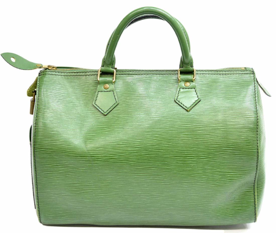 LOUIS VUITTON GREEN EPI LEATHER SPEEDY 30 HANDBAG (1 of 4)