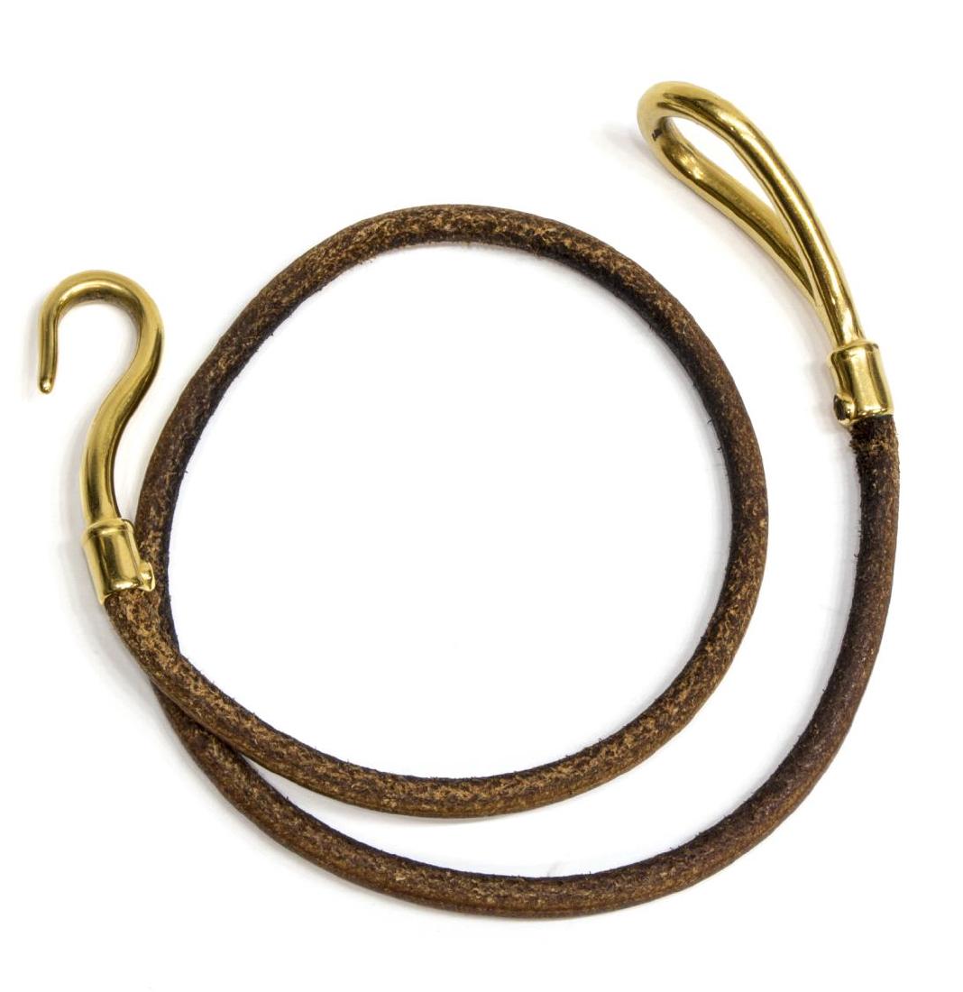 HERMES 'JUMBO DOUBLE TOUR' LEATHER BRACELET (1 of 3)