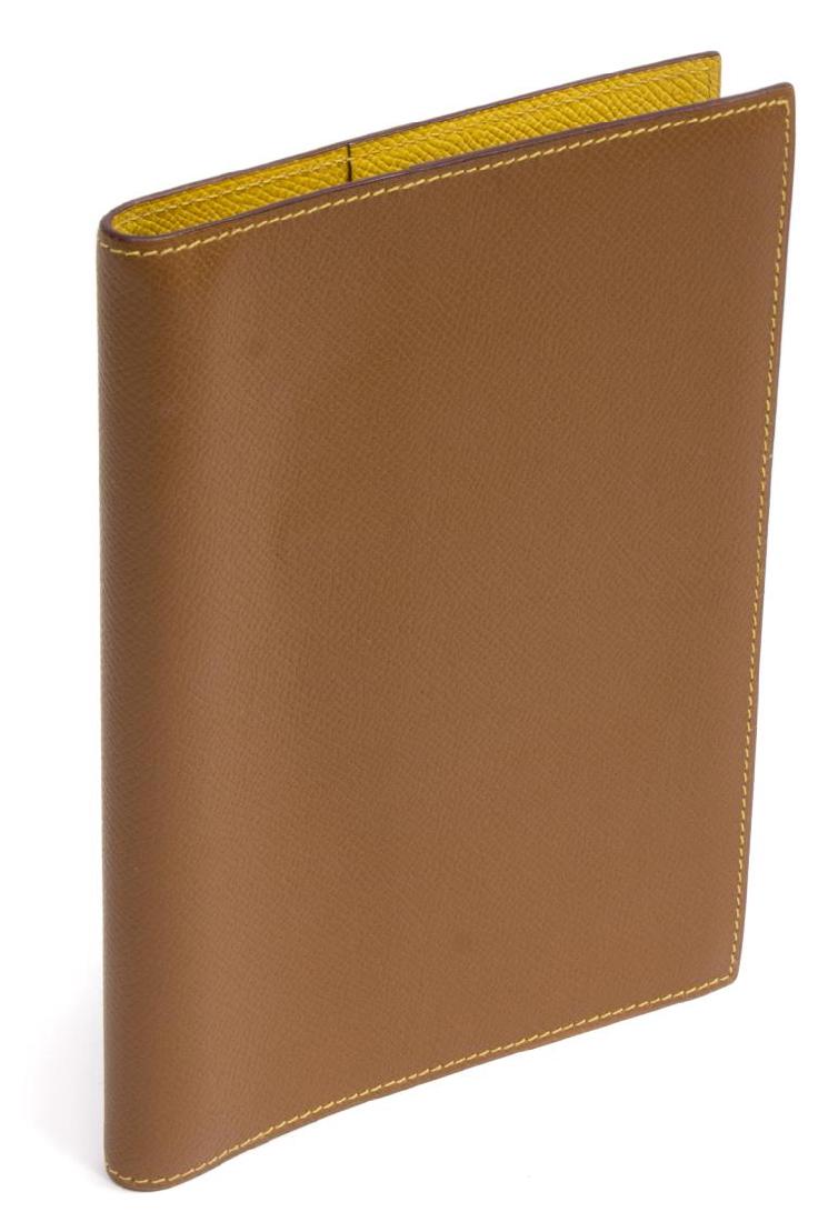 HERMES BROWN & YELLOW LEATHER AGENDA COVER (1 of 5)