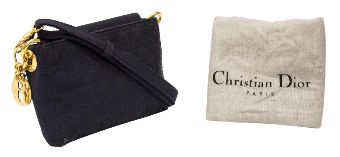 CHRISTIAN DIOR QUILTED NAVY SMALL CROSS BODY BAG (1 of 5)