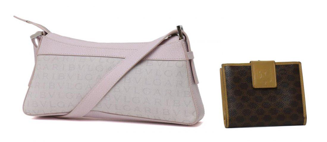 (2) BULGARI LEATHER CANVAS PURSE & CELINE WALLET (1 of 6)