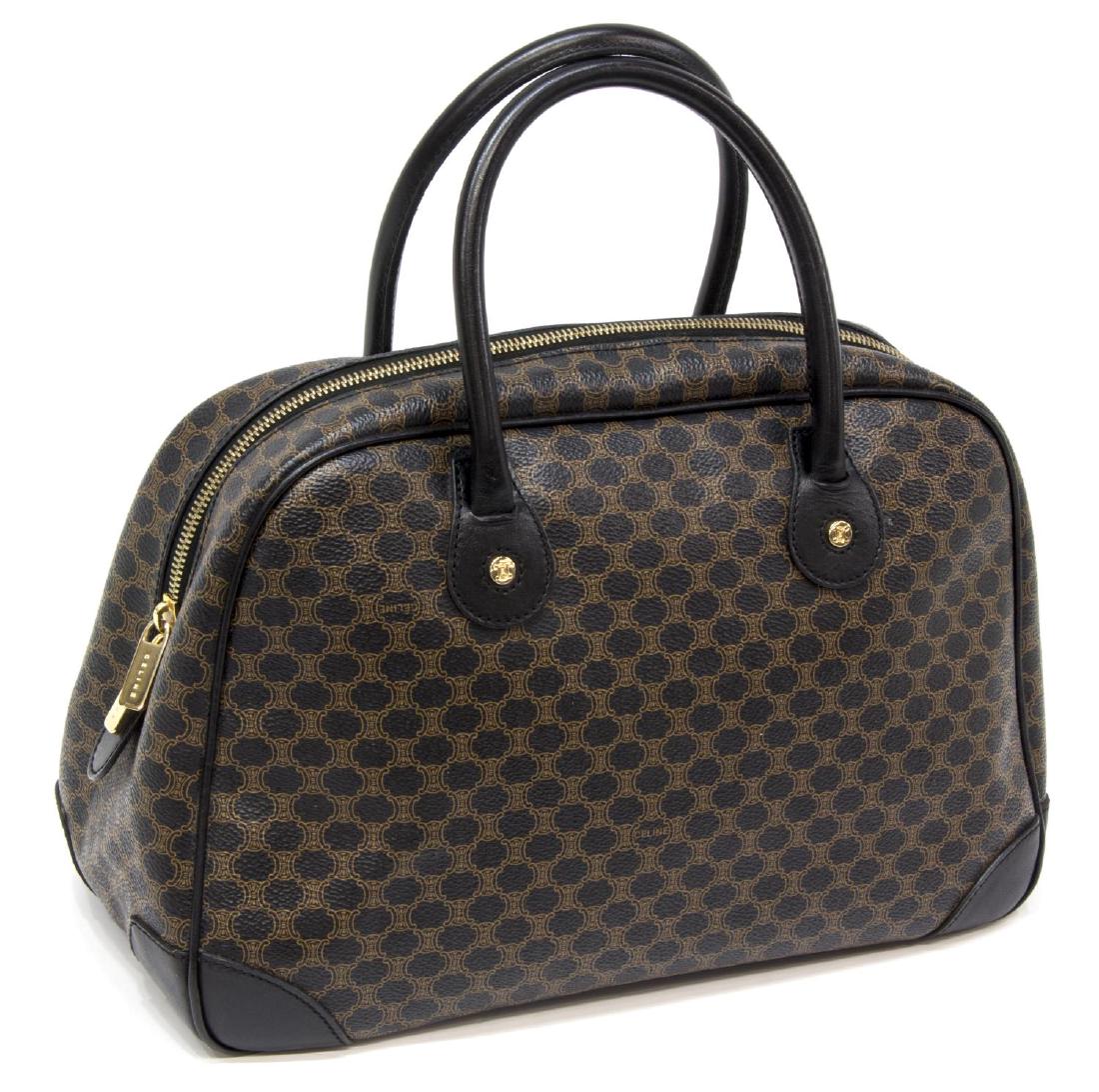 CELINE BLACK MACADAM MONOGRAM CANVAS BOWLER BAG (1 of 5)