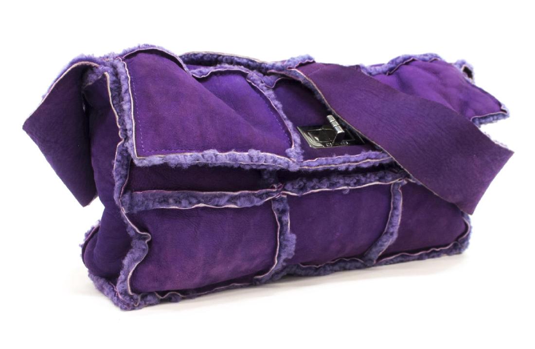 CHANEL MOUTON VIOLET PATCHWORK SHOULDER BAG (1 of 10)