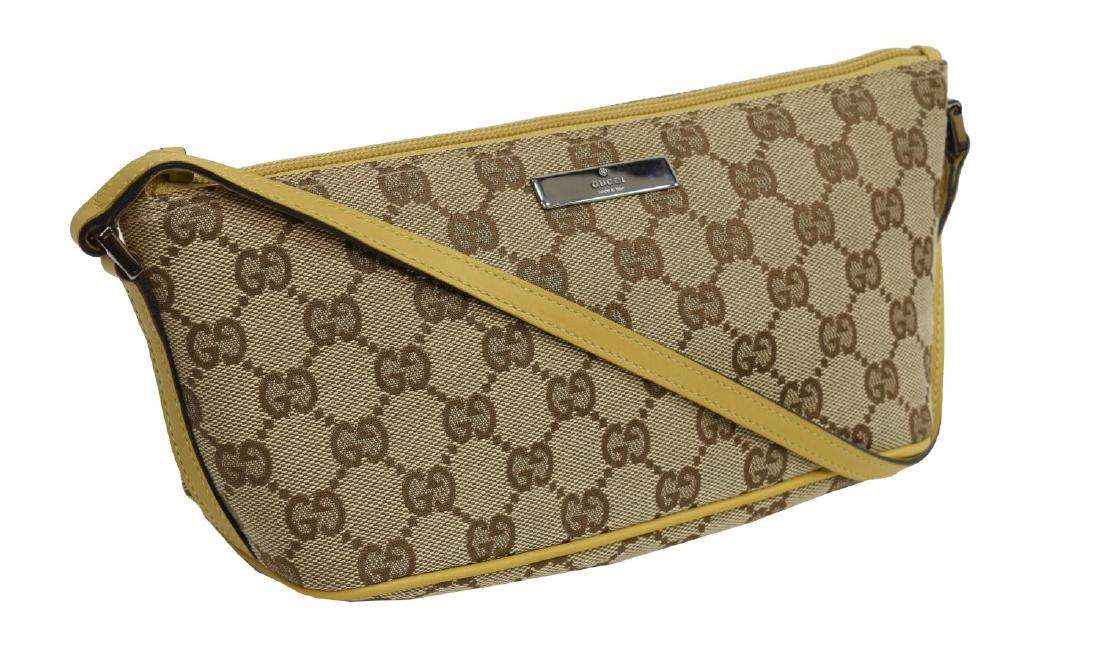 SMALL GUCCI BEIGE MONOGRAM CANVAS HANDBAG (1 of 4)