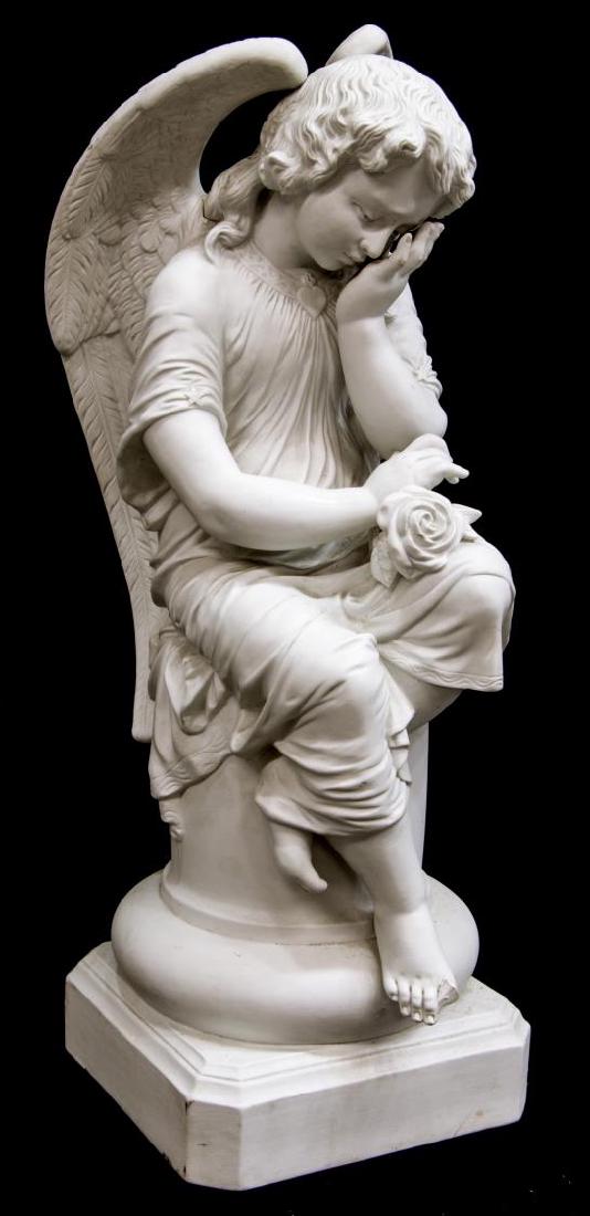 LARGE FRENCH PARIAN WINGED ANGEL FIGURE (1 of 5)