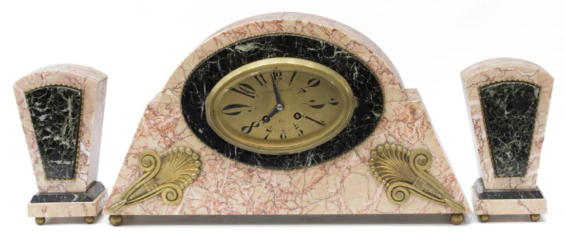 (3) JAPY FRERES VINCENT GAGLIO ART DECO CLOCK SET (1 of 7)