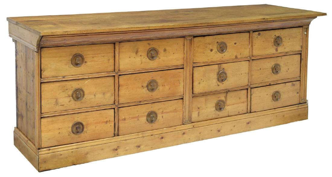 VICTORIAN 12 DRAWER STORE CABINET, ISLAND (1 of 6)