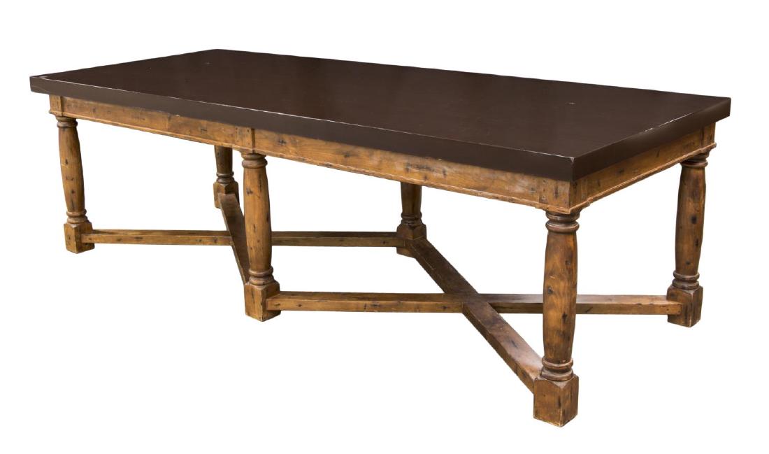 LARGE KITCHEN ISLAND OR WORK TABLE, 120"L (1 of 3)