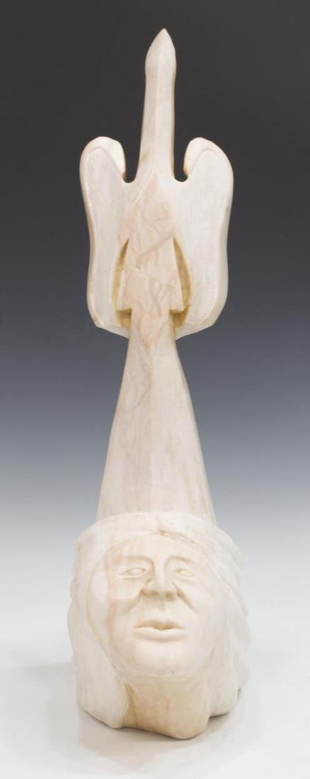 ROBERT GARCIA (B. 1952), STONE INDIAN SCULPTURE (1 of 5)