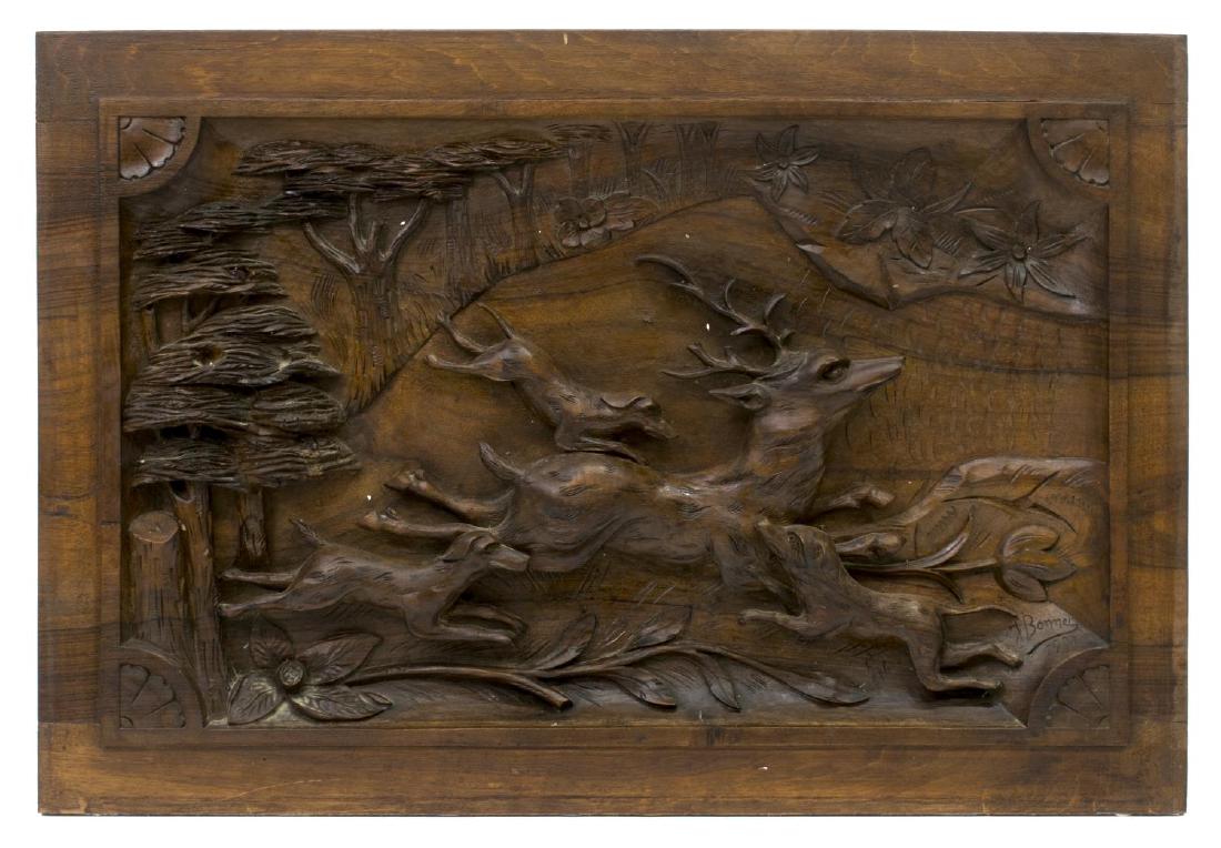 FRENCH RELIEF HUNT SCENE ARCHITECTURAL PANEL (1 of 5)