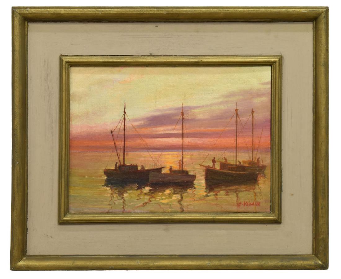 NUNZIO VAYANA (1878-1960) FRAMED OIL ON CANVAS (1 of 5)