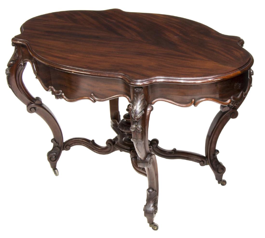 FRENCH MAHOGANY ENTRY TABLE, 19TH C. (1 of 3)