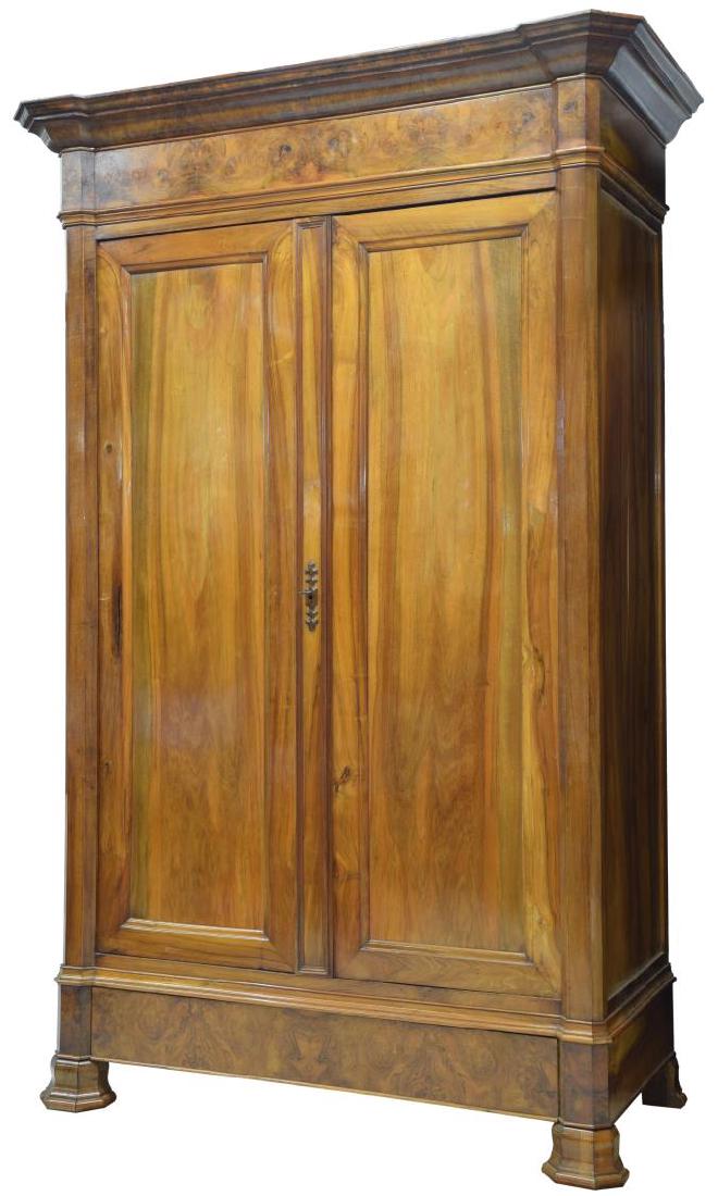 LARGE LOUIS PHILIPPE WALNUT ARMOIRE (1 of 4)