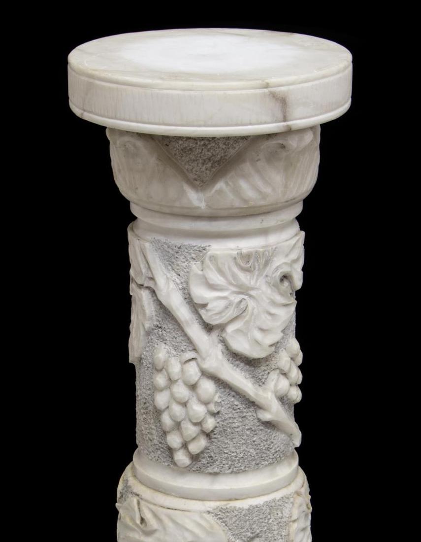 FRENCH ALABASTER COLUMN STAND WITH GRAPEVINE (1 of 3)