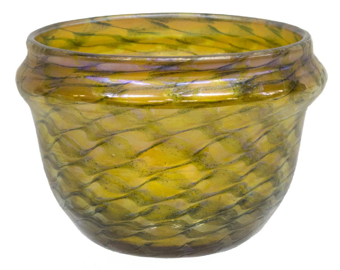 TIFFANY FAVRILE IRIDESCENT DECORATED GLASS BOWL (1 of 5)