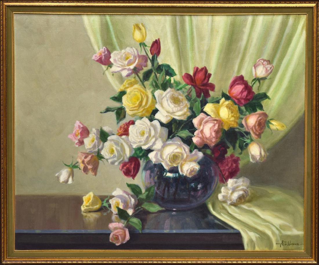 A..D. GREER (1904-1998), ROSES, 30"x36" (1 of 5)