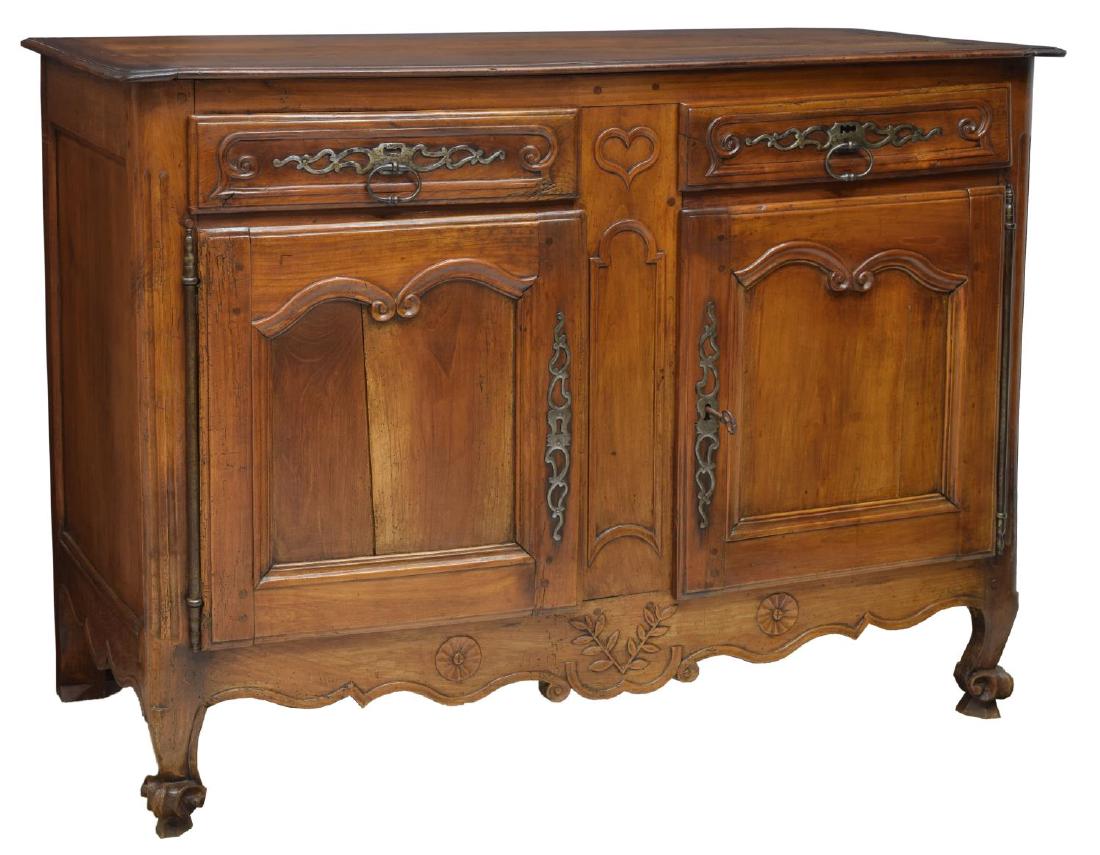 LOUIS XV STYLE FOLIATE CARVED FRUITWOOD BUFFET (1 of 5)