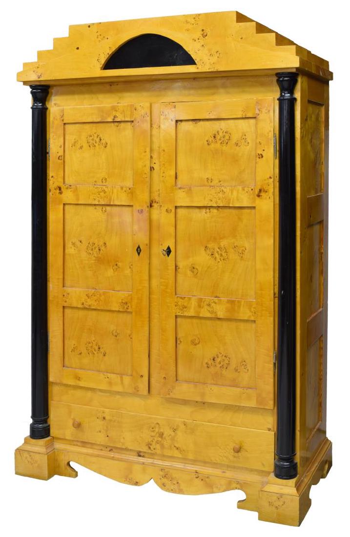 DANISH BIEDERMEIER BIRCHWOOD ARMOIRE (1 of 4)