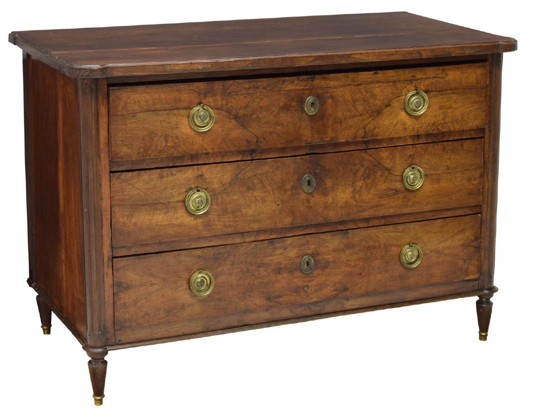 LOUIS XVI STYLE BURL WALNUT COMMODE (1 of 4)