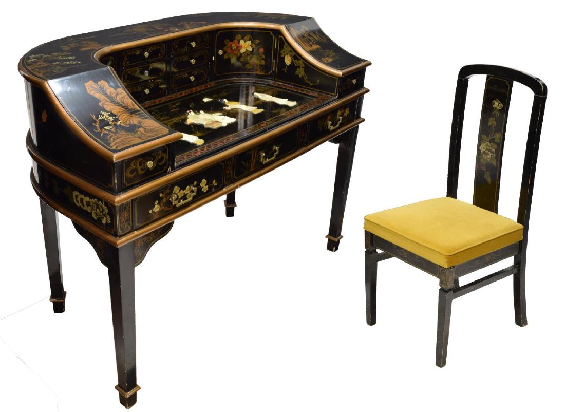 (2) CHINOISERIE CARLTON HOUSE STYLE DESK & CHAIR (1 of 8)