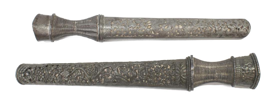 (2) ANTIQUE BHUTAN DRAGON DECORATED DAGGERS (1 of 5)