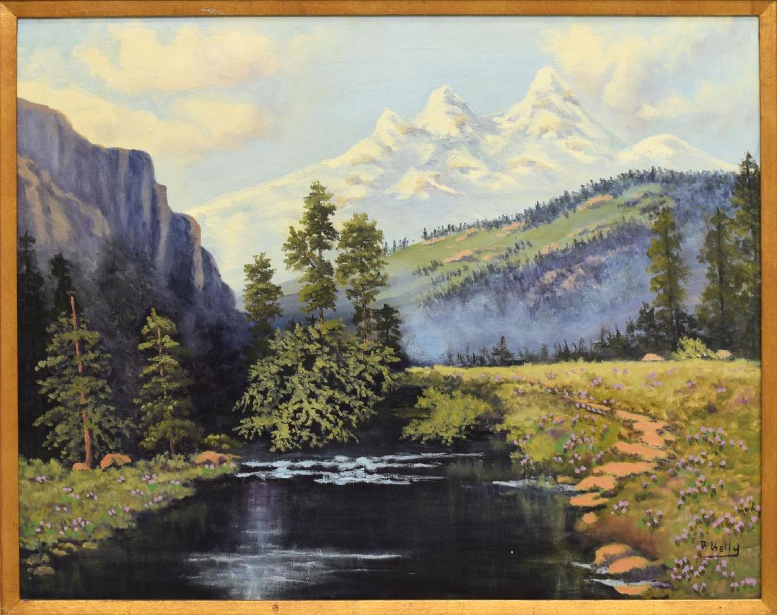 SIGNED COLORADO MOUNTAIN LANDSCAPE PAINTING (1 of 5)