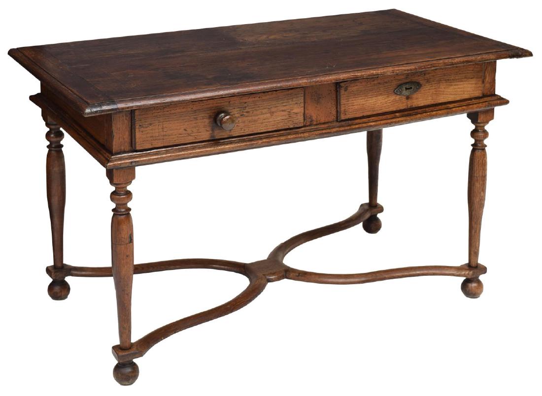 FRENCH LOUIS XIII STYLE OAK DESK (1 of 3)