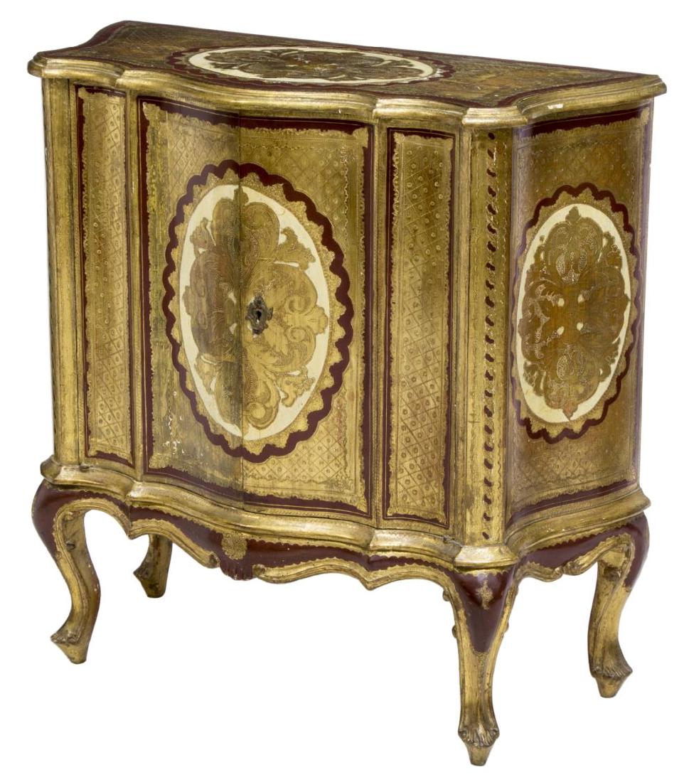 LOUIS XV STYLE CARVED & GILT CABINET (1 of 3)