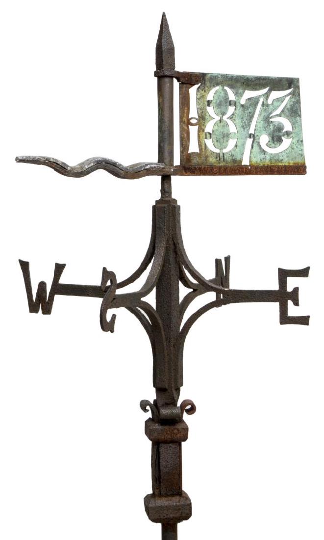 1873 ENGLISH IRON & COPPER WEATHERVANE