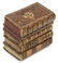 LEATHER BOOK HIDDEN TANTALUS DECANTER SET
