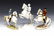 (3) VIENNA AUGARTEN WIEN PORCELAIN FIGURAL GROUPS