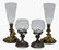 (4) GOBLETS INCLUD. GUTIG 800 SILVER & GILT BRONZE