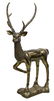 STANDING BRASS DEER, 53"H