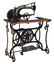 ANTIQUE LEATHER SEWING MACHINE WITH STAND - 2