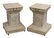 (2) WHITE-WASHED PINE MASONIC PEDESTAL TABLES