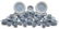 (70) WEDGWOOD BLUE QUEENSWARE DINNER SERVICE
