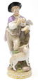 MEISSEN PORCELAIN FIGURE, YOUNG MAN WITH PIGEON