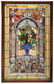 VINTAGE FLORAL PATTERNED STAINED GLASS WINDOW - 3