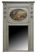 LOUIS XVI STYLE TRUMEAU MIRROR WITH PAINTING