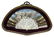 ITALIAN HANDPAINTED FAN IN GILT SHADOW BOX FRAME