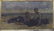 GILT FRAMED PAINTING, WOMEN AT SHORE, A. DELORME - 2